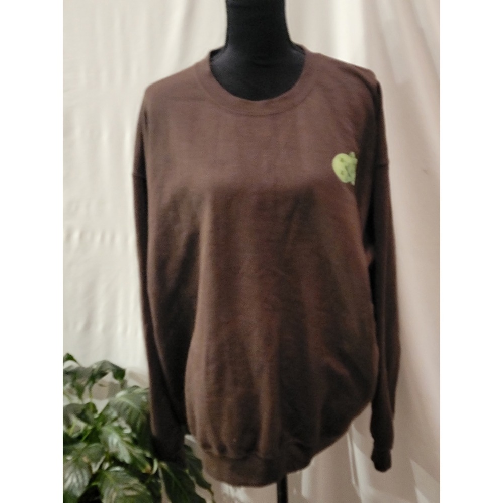 Gildan Heavy Blend Brown Lets Get Rowdy Cowboy Boot Sweatshirt XL Mens Womens